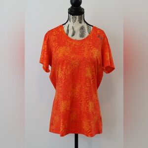 Orange under armour workout shirt